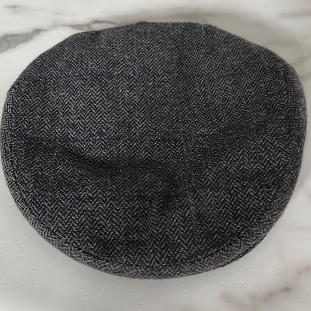 Vintage Firenze of Italy Tweed Herringbone Newsboy Hat